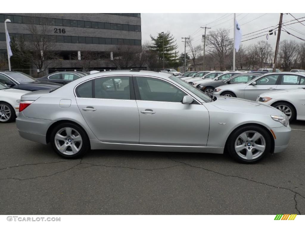 2008 5 Series 535i Sedan - Titanium Silver Metallic / Grey photo #1