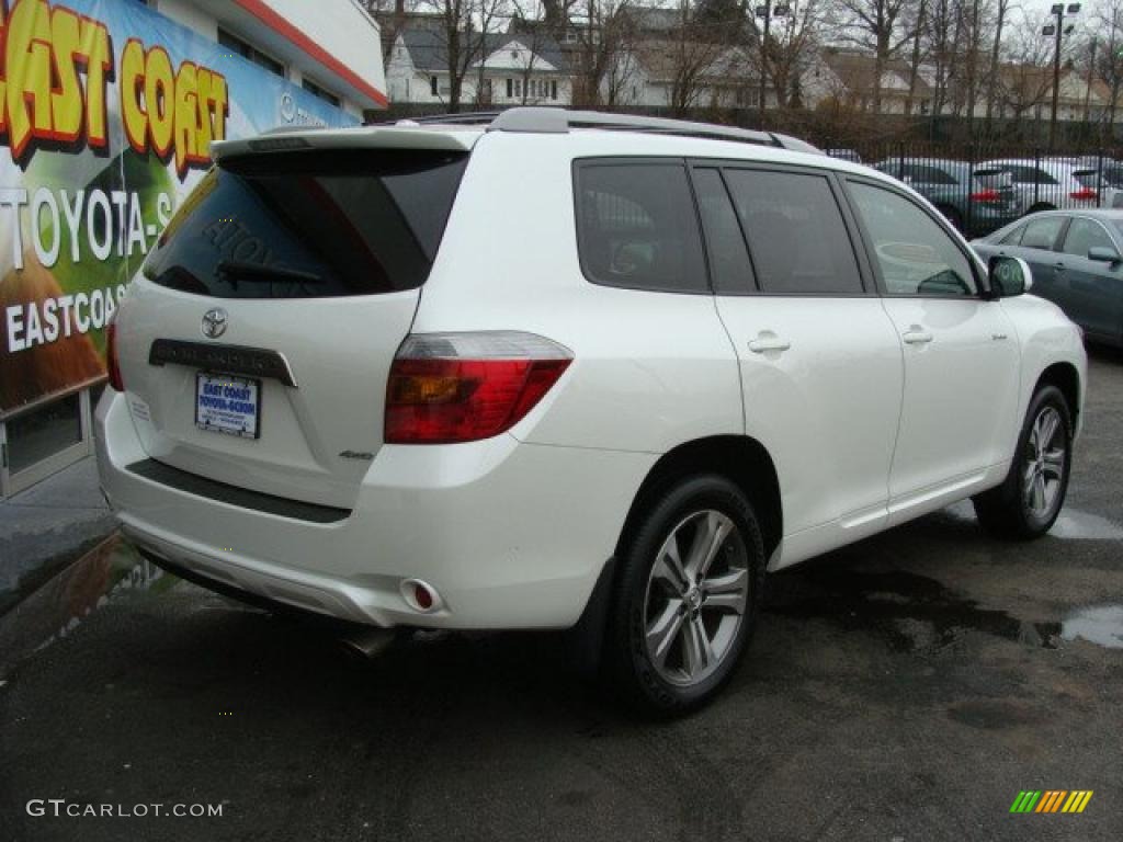 2010 Highlander Sport 4WD - Blizzard White Pearl / Black photo #2