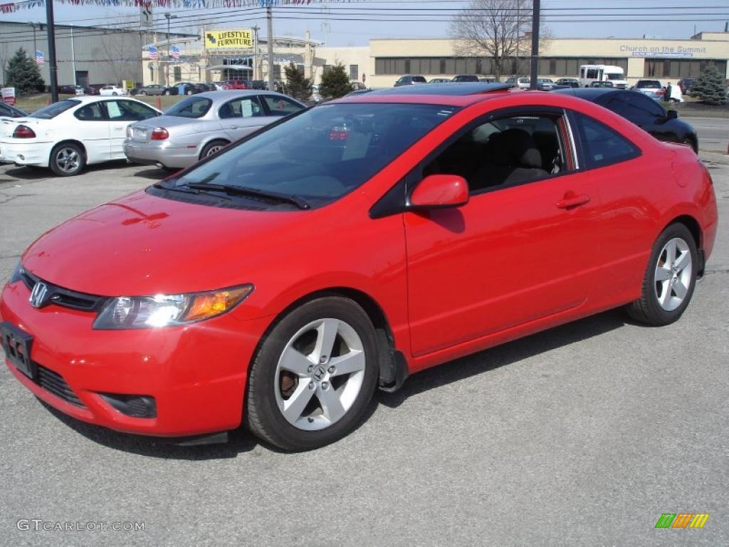 2006 Civic EX Coupe - Rallye Red / Gray photo #1