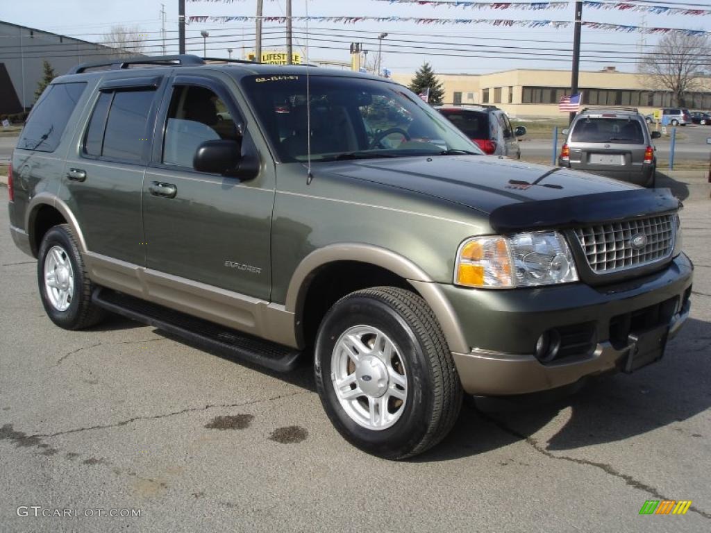 2002 Explorer Eddie Bauer 4x4 - Estate Green Metallic / Medium Parchment photo #1