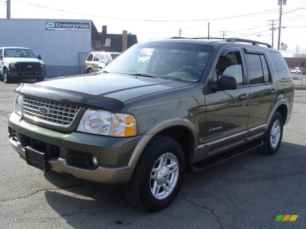 2002 Explorer Eddie Bauer 4x4 - Estate Green Metallic / Medium Parchment photo #6