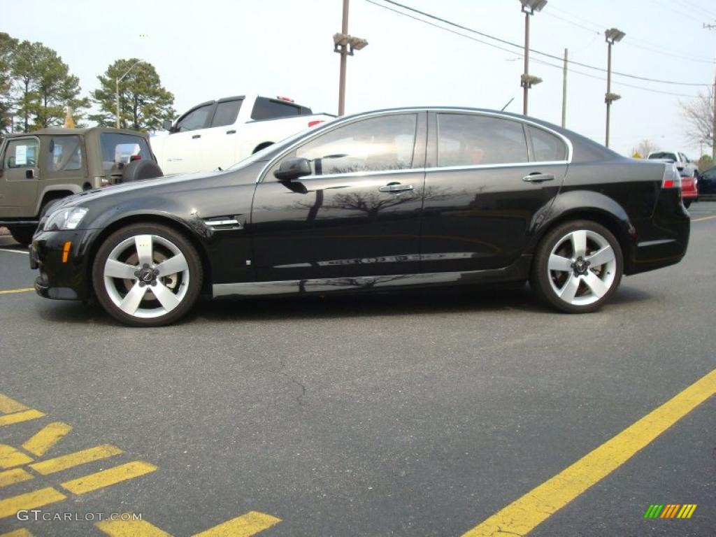 2009 G8 GT - Panther Black / Onyx/Red photo #3