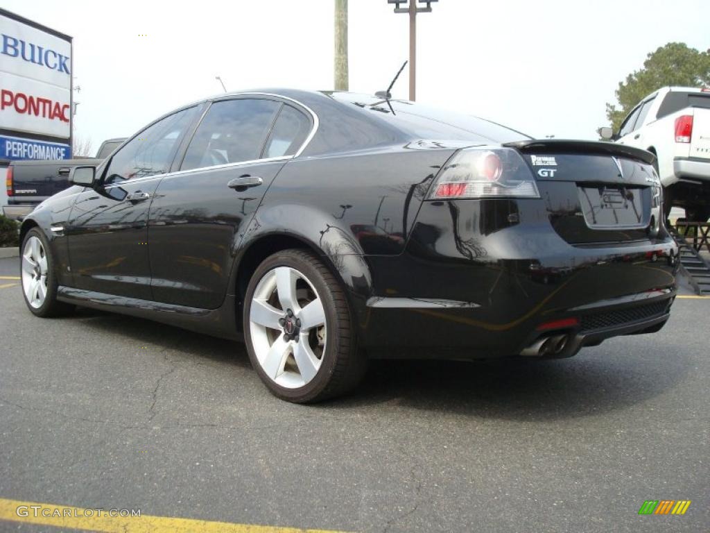 2009 G8 GT - Panther Black / Onyx/Red photo #4