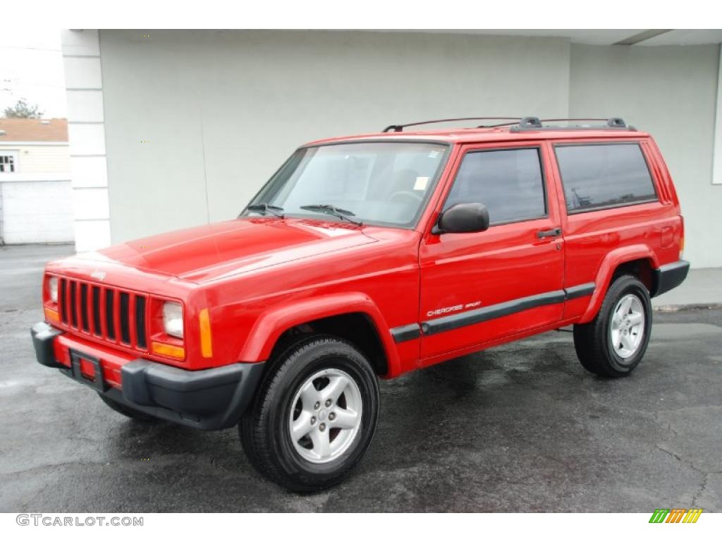 1999 Cherokee Sport - Flame Red / Agate photo #1