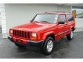 1999 Flame Red Jeep Cherokee Sport  photo #2