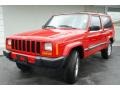 1999 Flame Red Jeep Cherokee Sport  photo #3