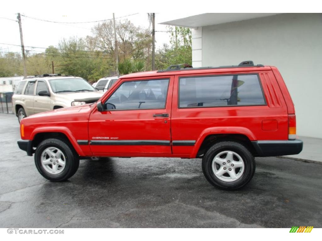 1999 Cherokee Sport - Flame Red / Agate photo #10