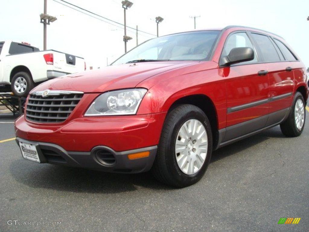 2006 Pacifica  - Inferno Red Crystal Pearl / Light Taupe photo #1