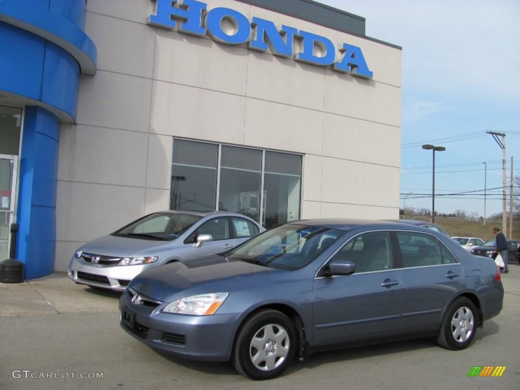 2007 Accord LX Sedan - Cool Blue Metallic / Gray photo #1