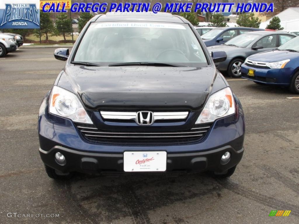 2008 CR-V EX-L 4WD - Royal Blue Pearl / Gray photo #4