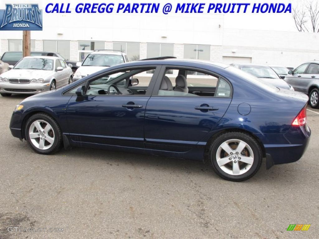 2007 Civic EX Sedan - Royal Blue Pearl / Gray photo #1