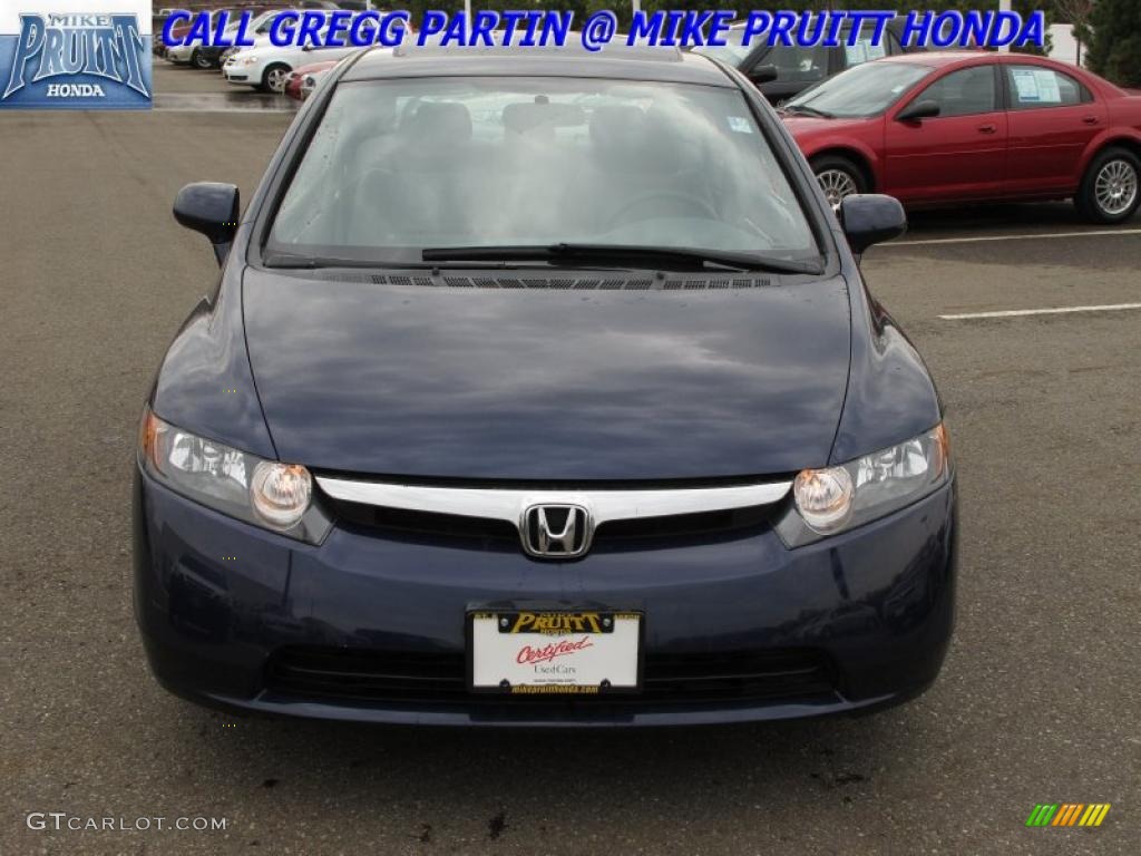 2007 Civic EX Sedan - Royal Blue Pearl / Gray photo #4