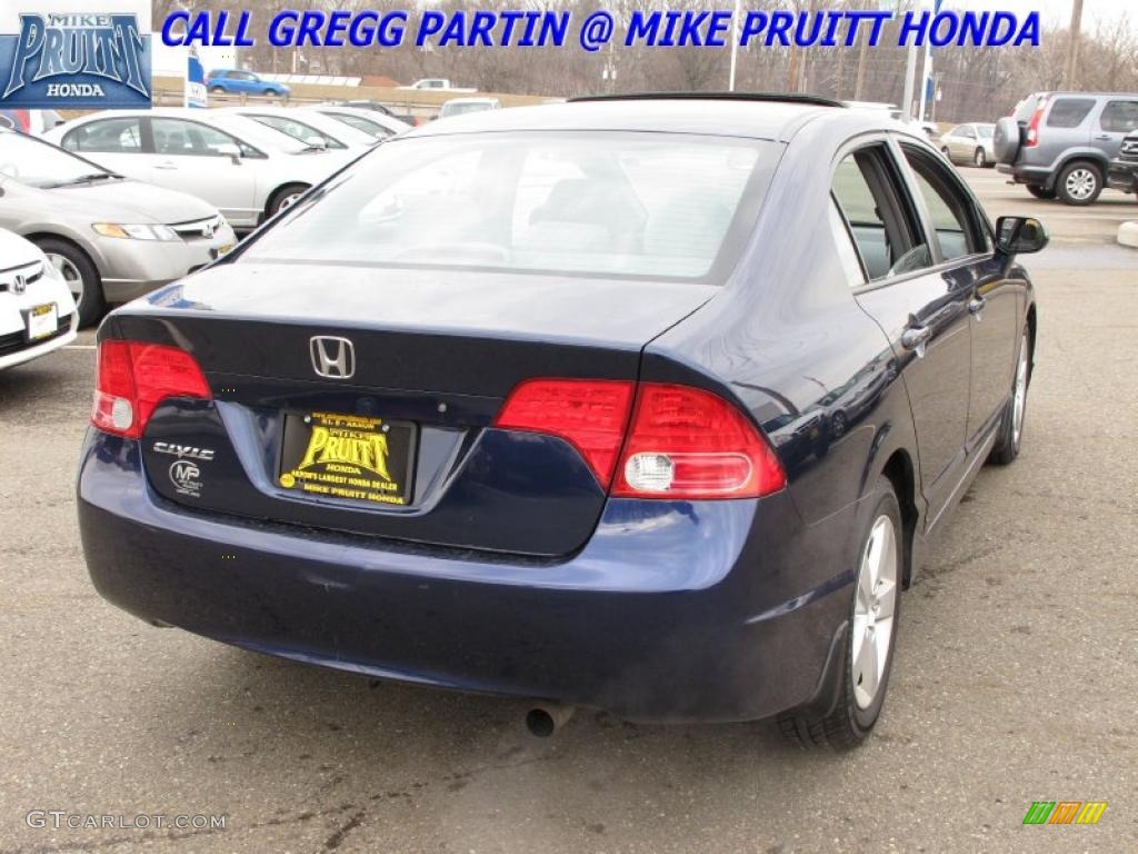 2007 Civic EX Sedan - Royal Blue Pearl / Gray photo #7