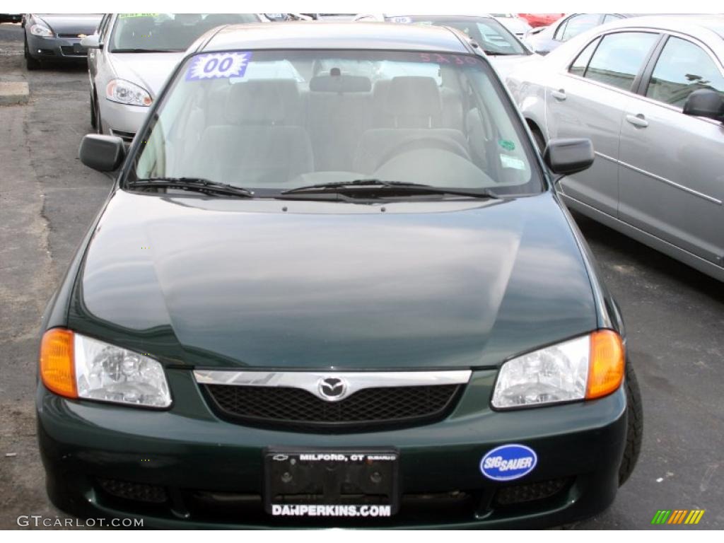 2000 Protege LX - Emerald Green Mica / Beige photo #2