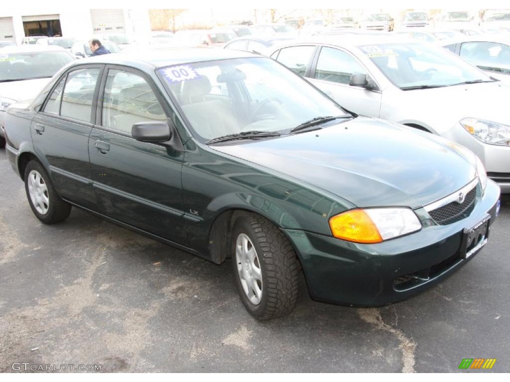 2000 Protege LX - Emerald Green Mica / Beige photo #5