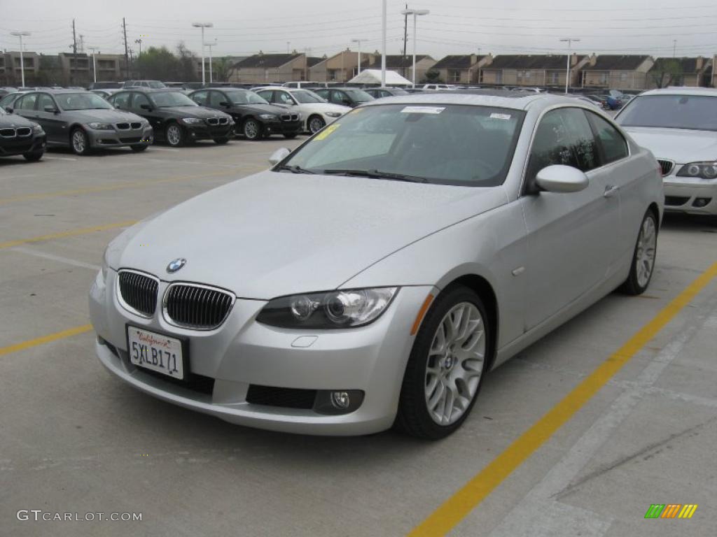 2007 3 Series 328i Coupe - Titanium Silver Metallic / Black photo #1