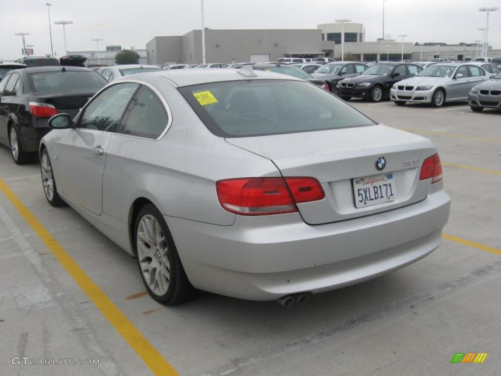 2007 3 Series 328i Coupe - Titanium Silver Metallic / Black photo #2