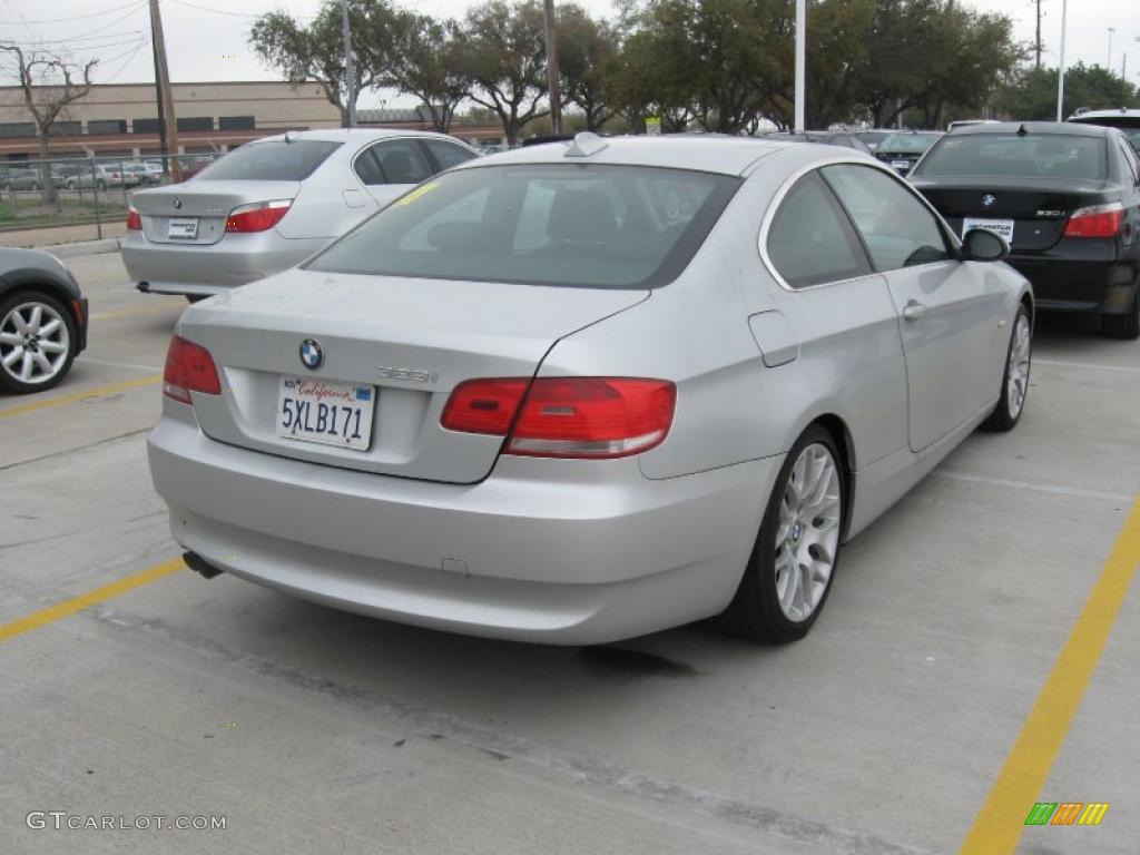 2007 3 Series 328i Coupe - Titanium Silver Metallic / Black photo #3