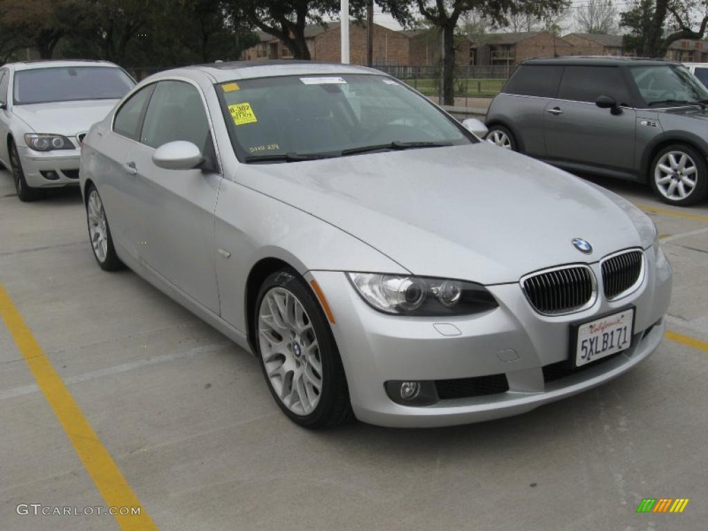 2007 3 Series 328i Coupe - Titanium Silver Metallic / Black photo #4