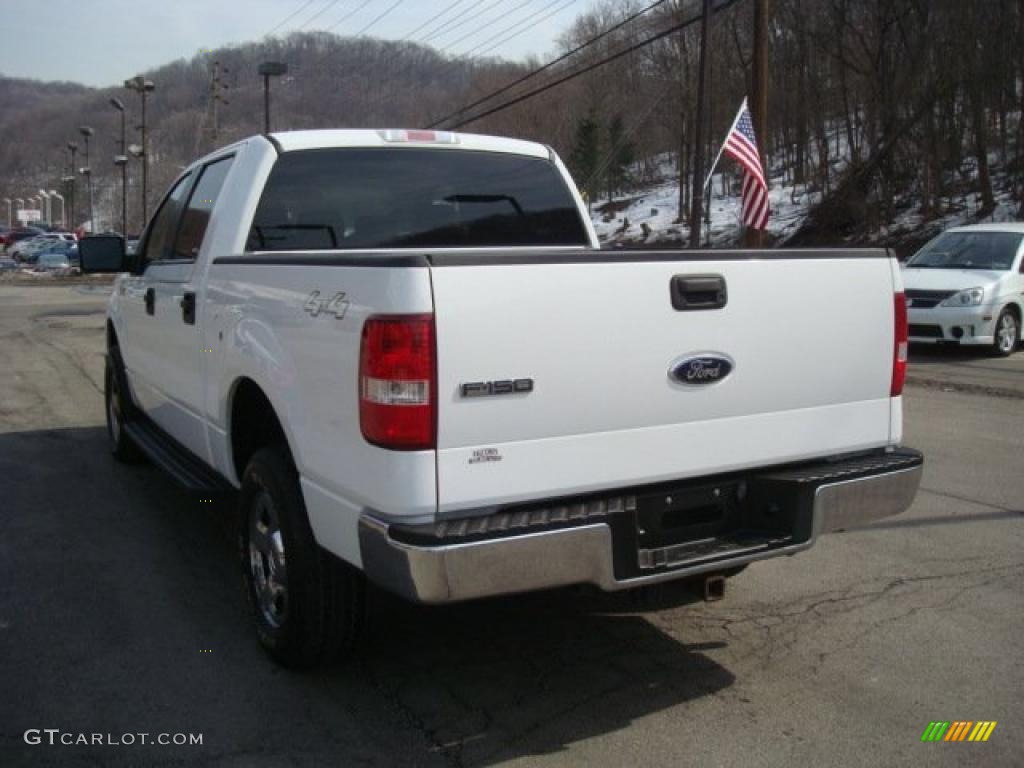 2006 F150 XLT SuperCrew 4x4 - Oxford White / Black/Medium Flint photo #4