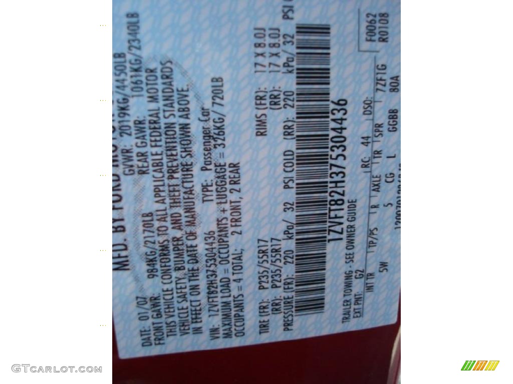 2007 Mustang GT Premium Coupe - Redfire Metallic / Dark Charcoal photo #14