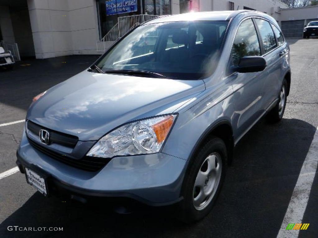 2008 CR-V LX 4WD - Glacier Blue Metallic / Gray photo #3