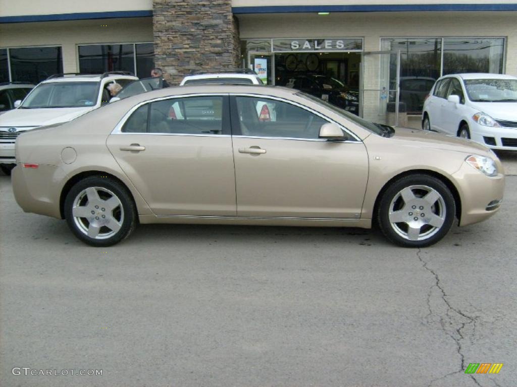 2008 Malibu LT Sedan - Sandstone Metallic / Cocoa/Cashmere Beige photo #11