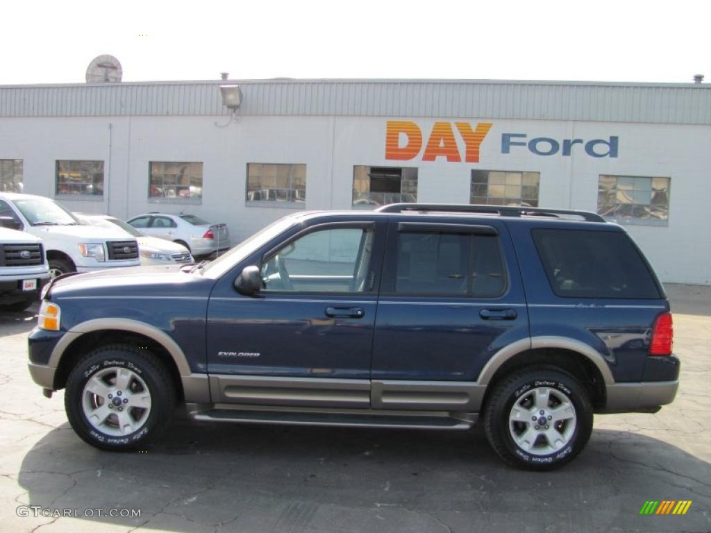 2004 Explorer Eddie Bauer 4x4 - Dark Blue Pearl Metallic / Medium Parchment photo #2