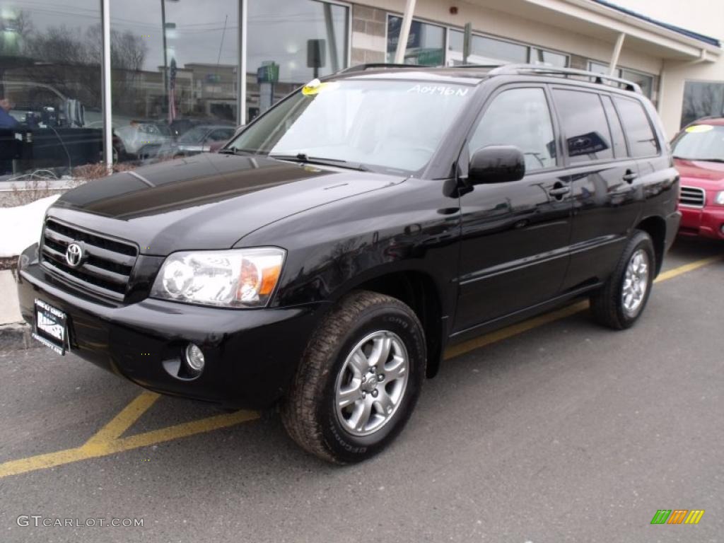 2006 Highlander V6 4WD - Black / Ash Gray photo #1