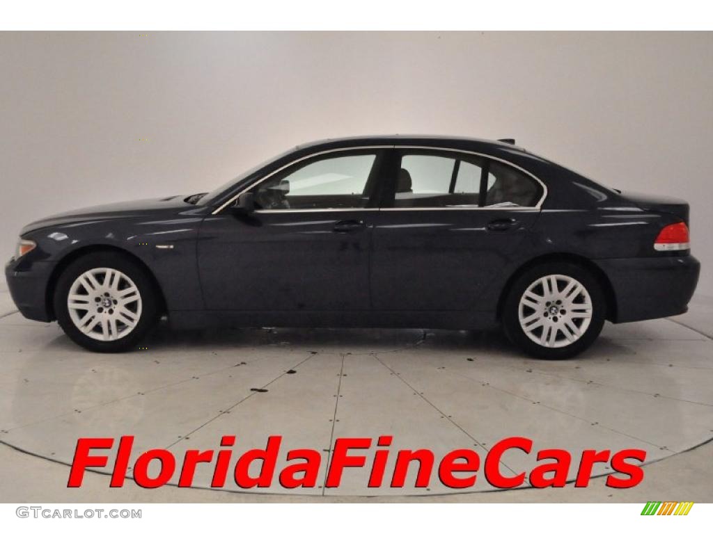 2002 7 Series 745i Sedan - Black Sapphire Metallic / Natural Brown photo #3