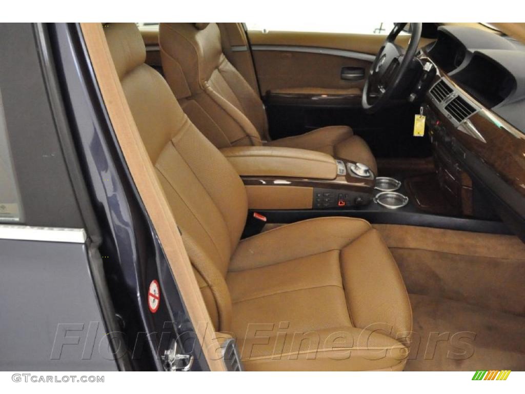 2002 7 Series 745i Sedan - Black Sapphire Metallic / Natural Brown photo #12