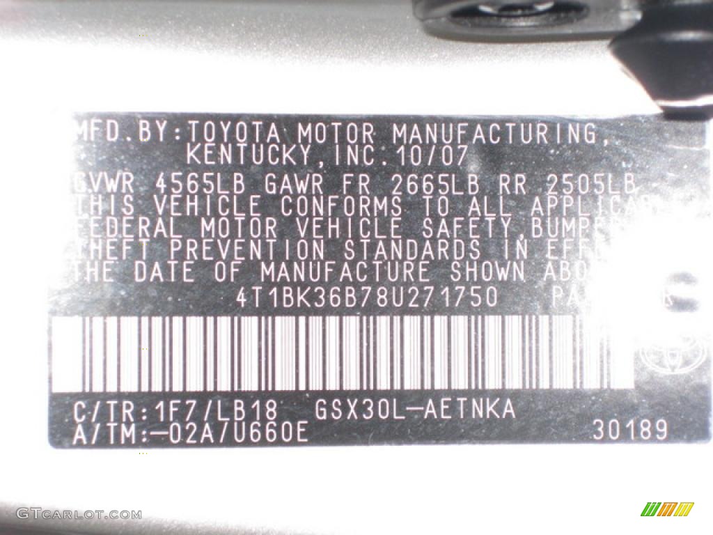 2008 Avalon Touring - Classic Silver Metallic / Ash Gray photo #12