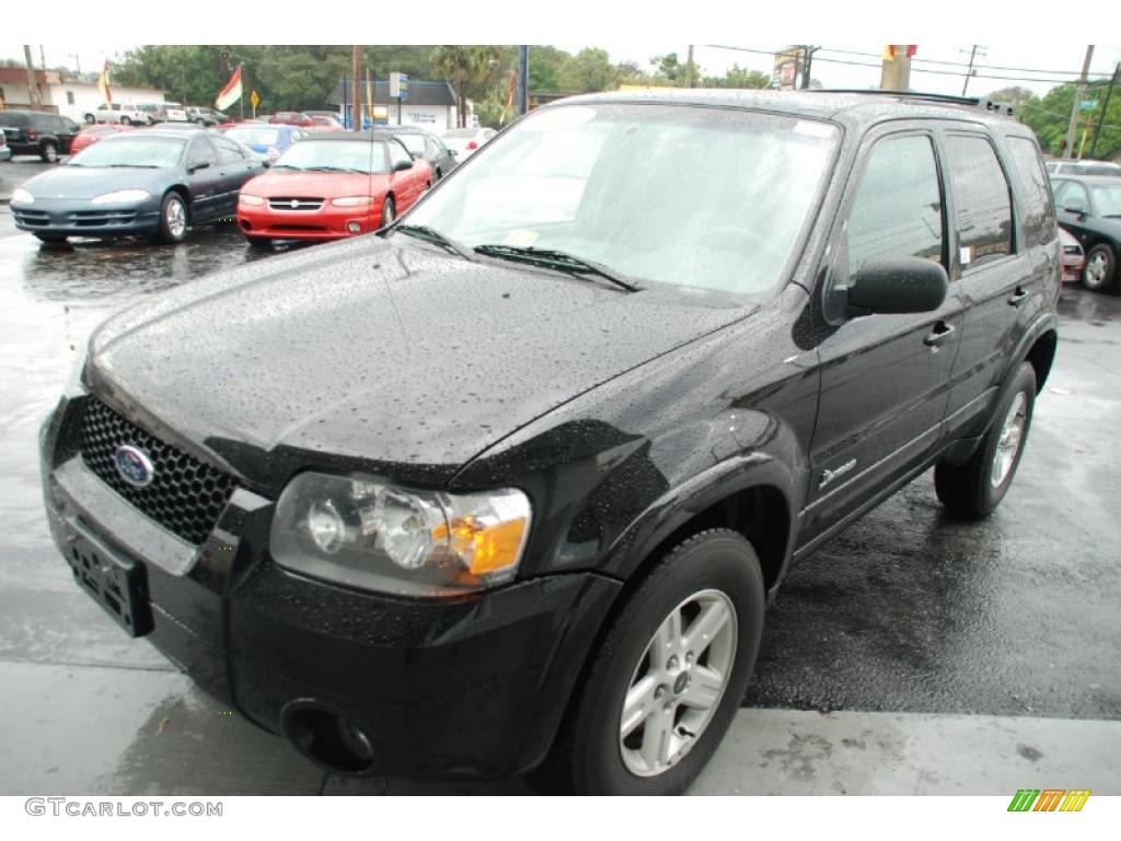 2006 Escape Hybrid - Black / Medium/Dark Flint photo #5