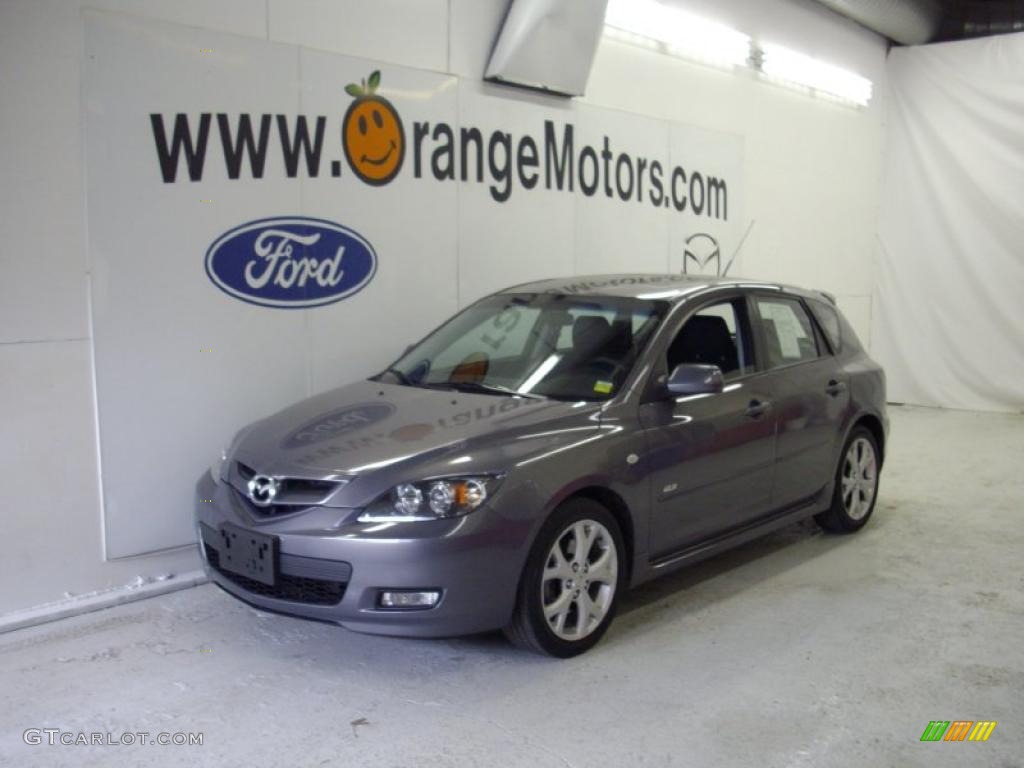 2008 MAZDA3 s Touring Hatchback - Galaxy Gray Mica / Black photo #1