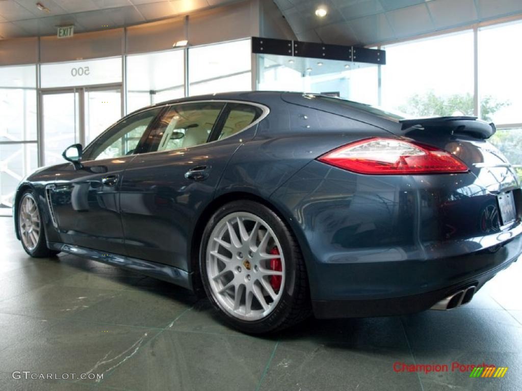 2010 Panamera Turbo - Yachting Blue Metallic / Yachting Blue/Cream photo #8