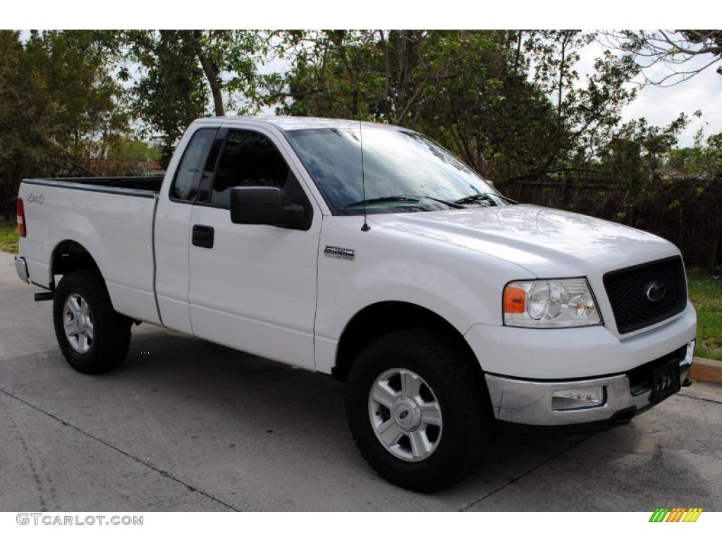 2004 F150 XLT Regular Cab 4x4 - Oxford White / Dark Flint photo #10