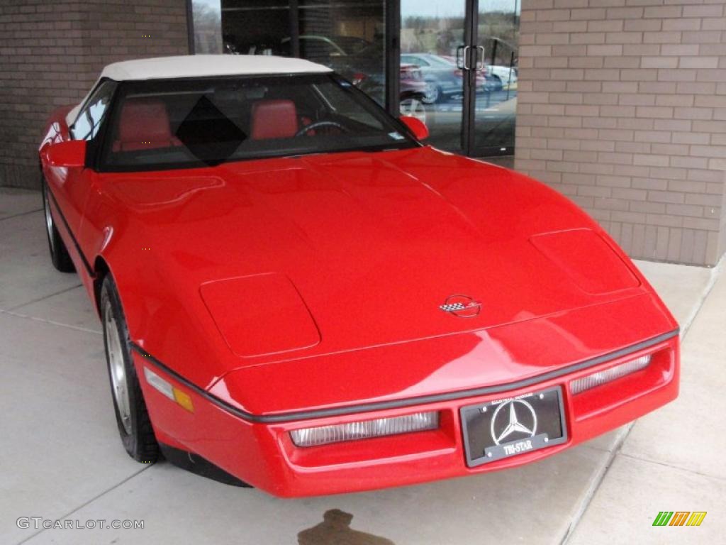 1987 Corvette Convertible - Bright Red / Red photo #3