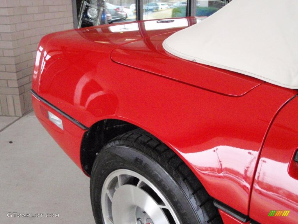 1987 Corvette Convertible - Bright Red / Red photo #13