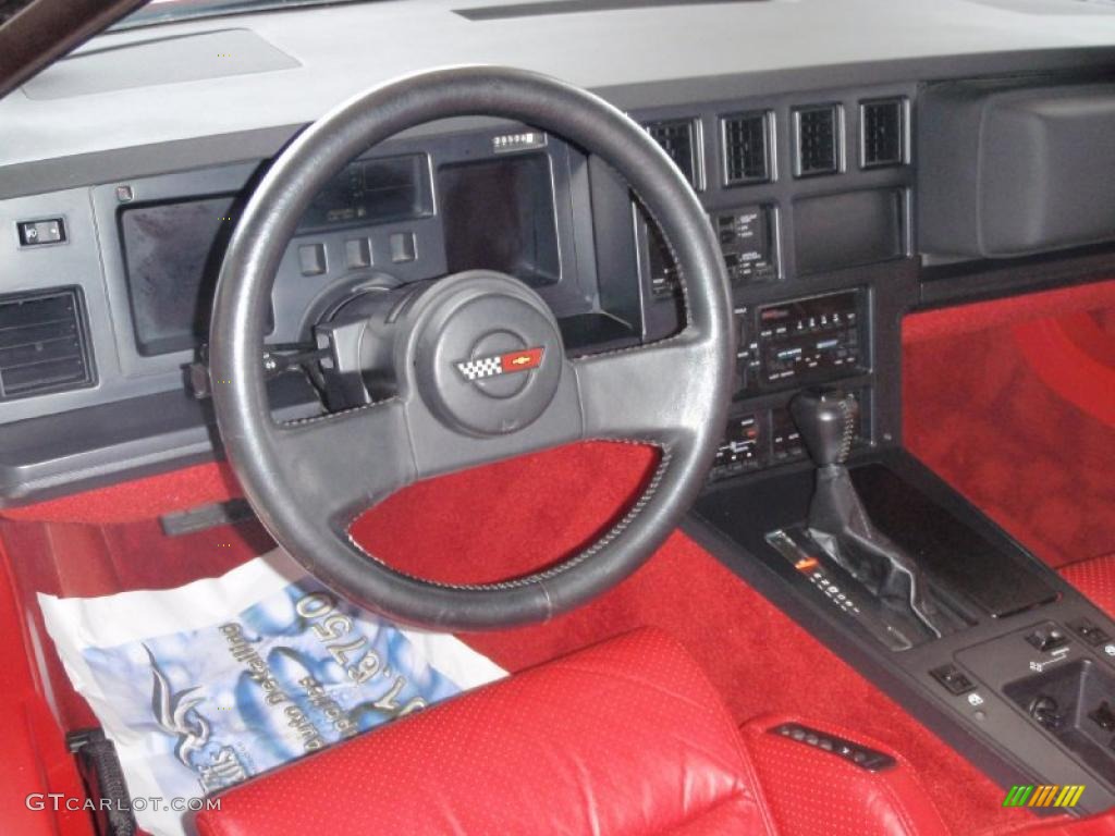 1987 Corvette Convertible - Bright Red / Red photo #35