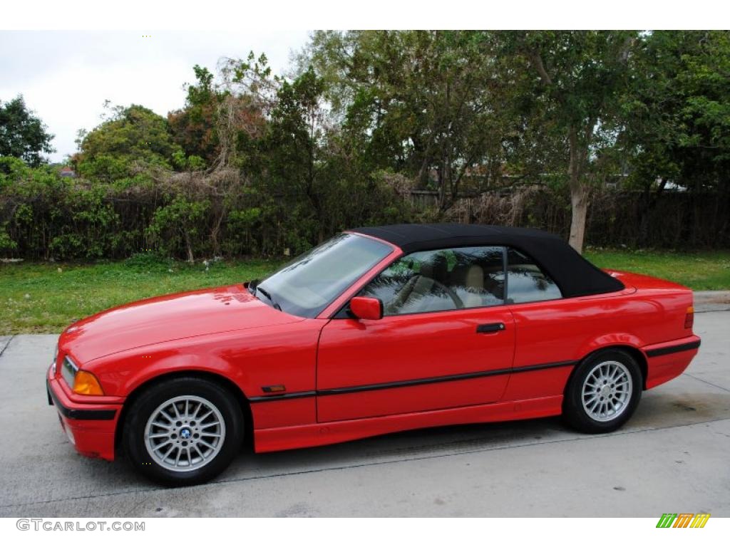 Bright Red 1996 BMW 3 Series 328i Convertible Exterior Photo #27005555