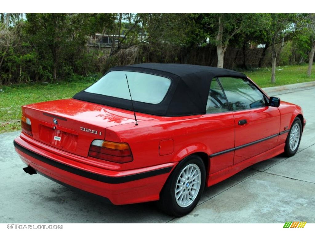 1996 3 Series 328i Convertible - Bright Red / Beige photo #7