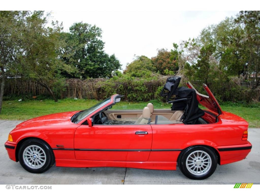 Bright Red 1996 BMW 3 Series 328i Convertible Exterior Photo #27005803