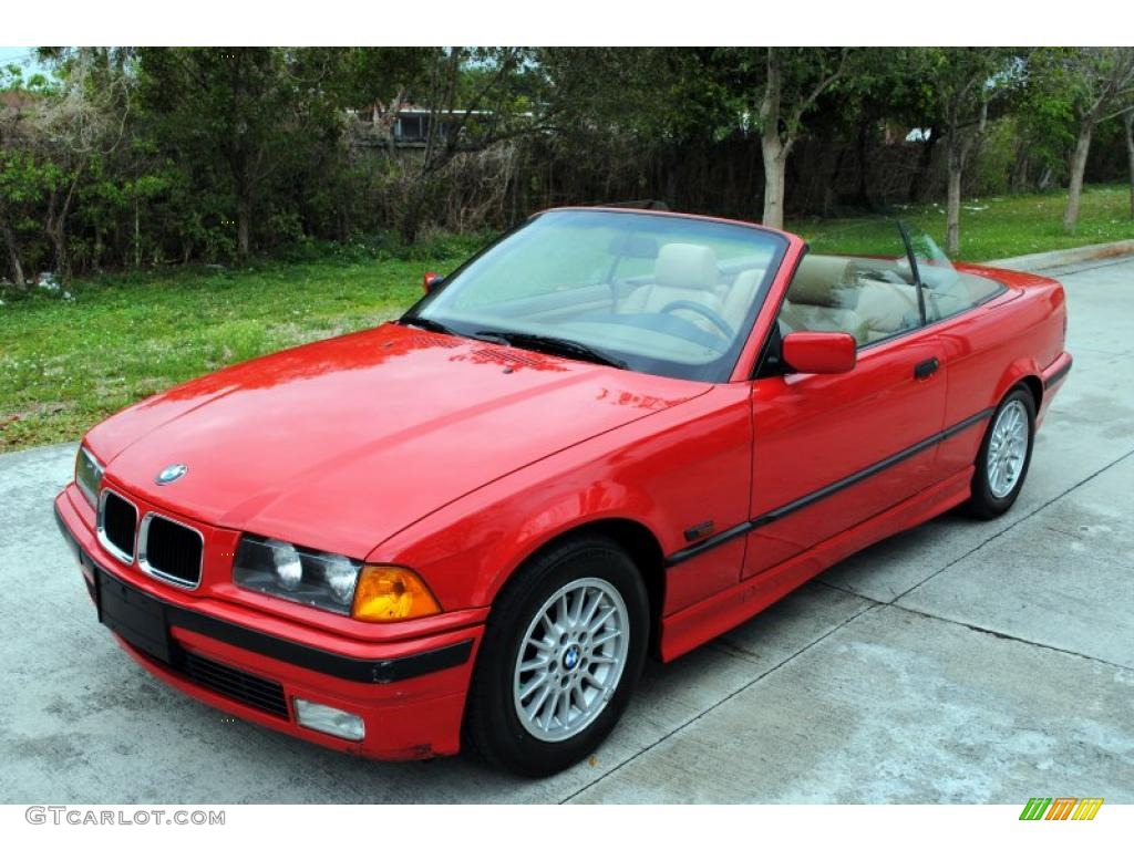 1996 3 Series 328i Convertible - Bright Red / Beige photo #18