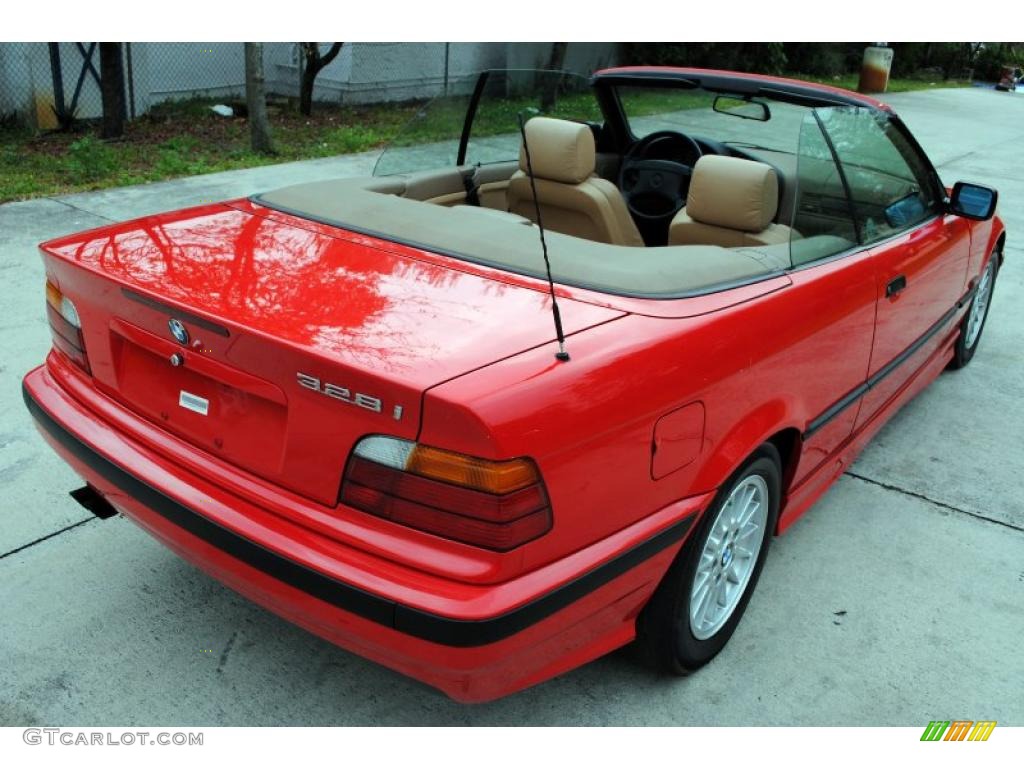 1996 3 Series 328i Convertible - Bright Red / Beige photo #20