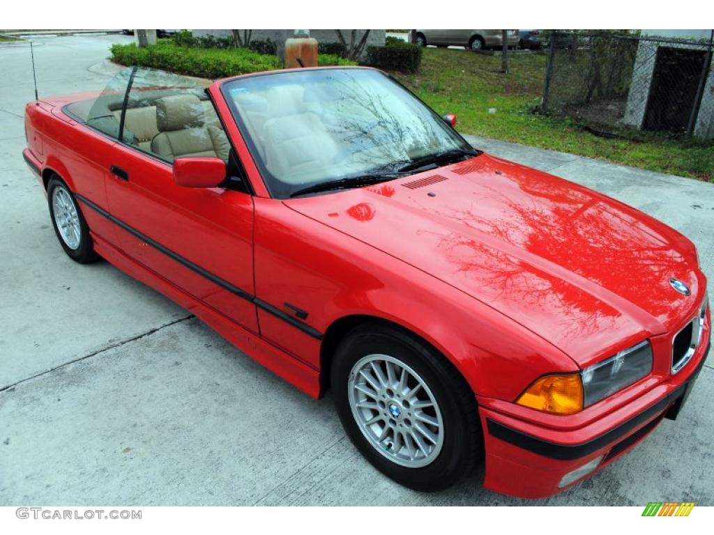1996 3 Series 328i Convertible - Bright Red / Beige photo #21