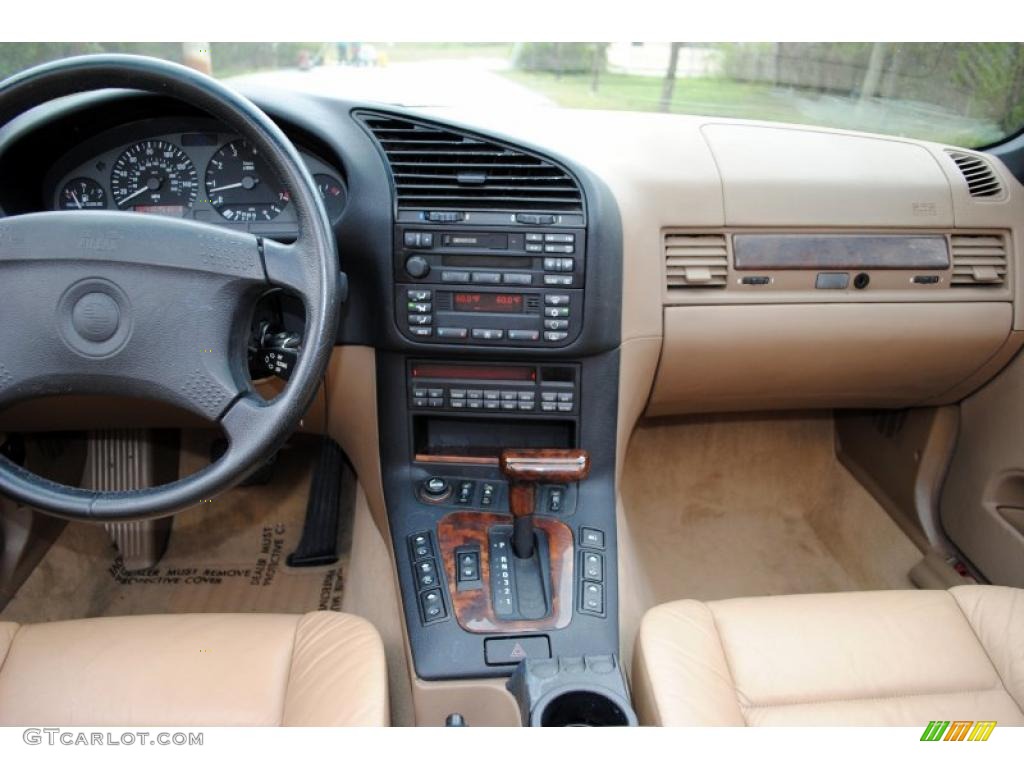 1996 BMW 3 Series 328i Convertible Beige Dashboard Photo #27006539