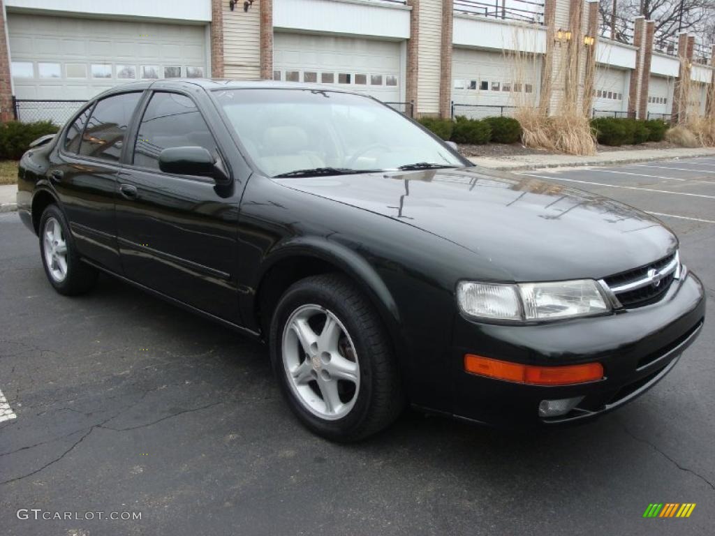 1998 Maxima SE - Super Black / Beige photo #8