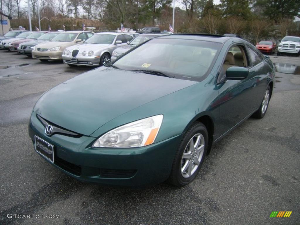 2003 Accord EX V6 Coupe - Noble Green Pearl / Ivory photo #1
