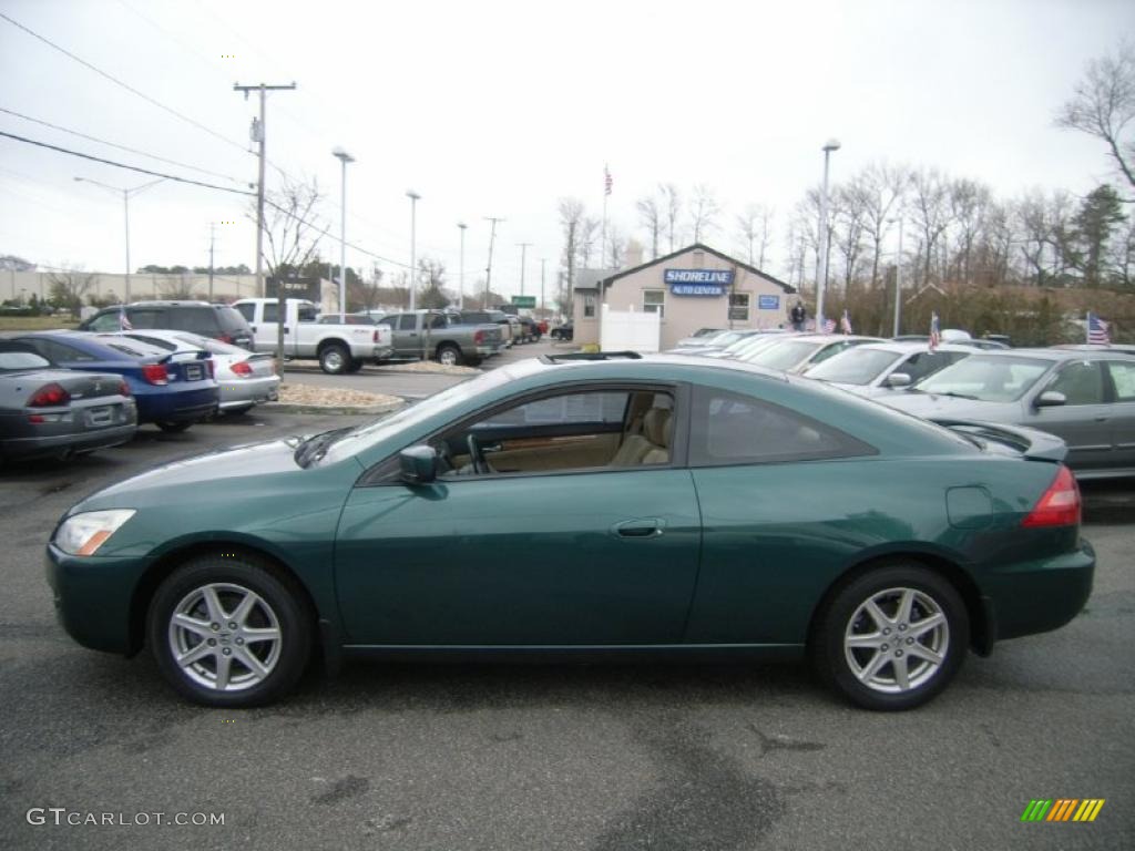 2003 Accord EX V6 Coupe - Noble Green Pearl / Ivory photo #2