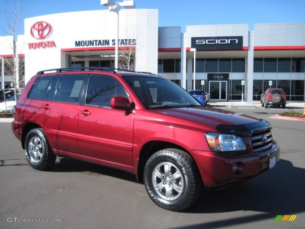 2005 Highlander Limited 4WD - Salsa Red Pearl / Ivory photo #1